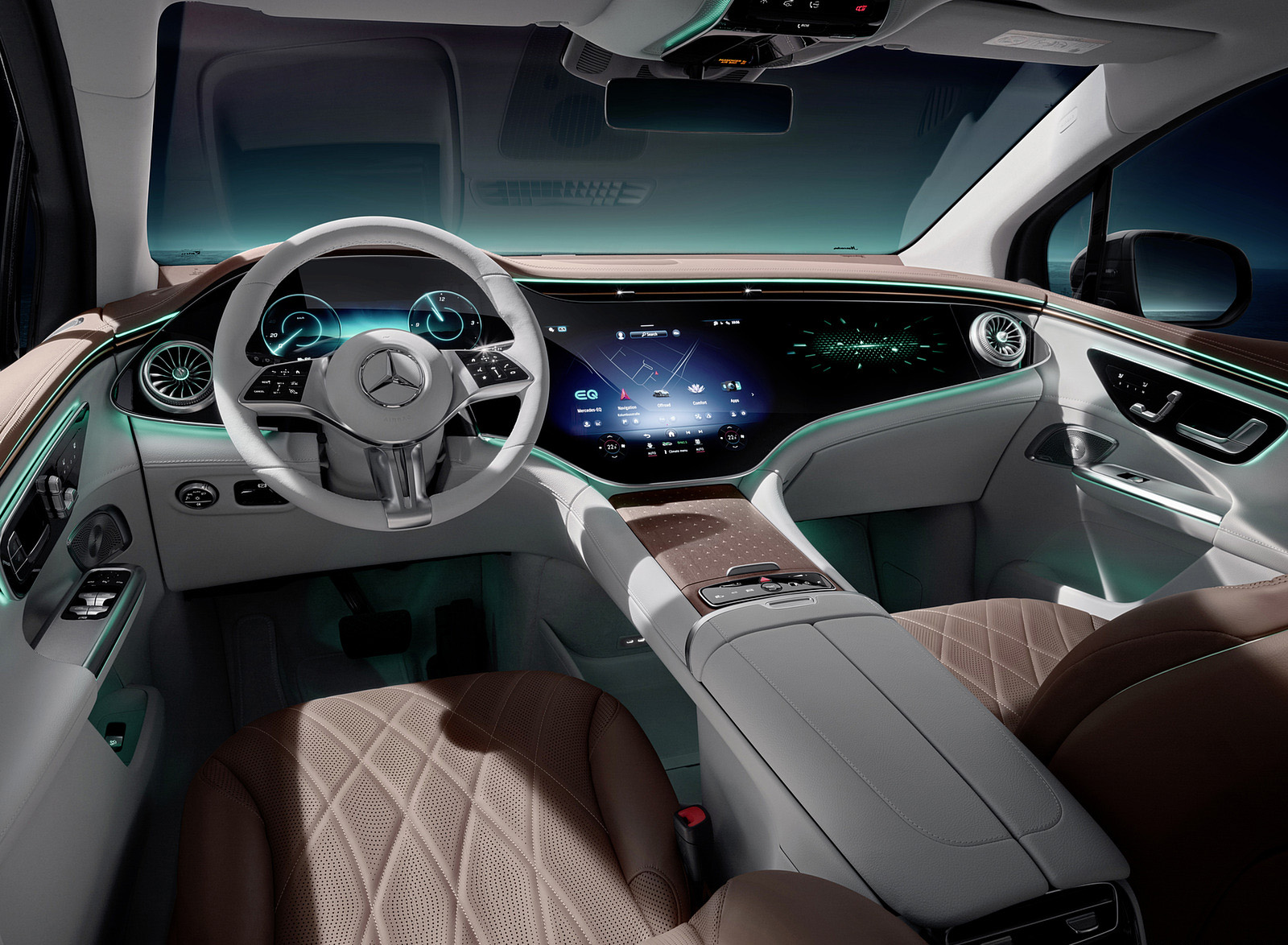 2023 Mercedes-Benz EQE SUV AMG Line Night Package (Color: Velvet Brown Metallic) Interior Cockpit Wallpapers #50 of 52