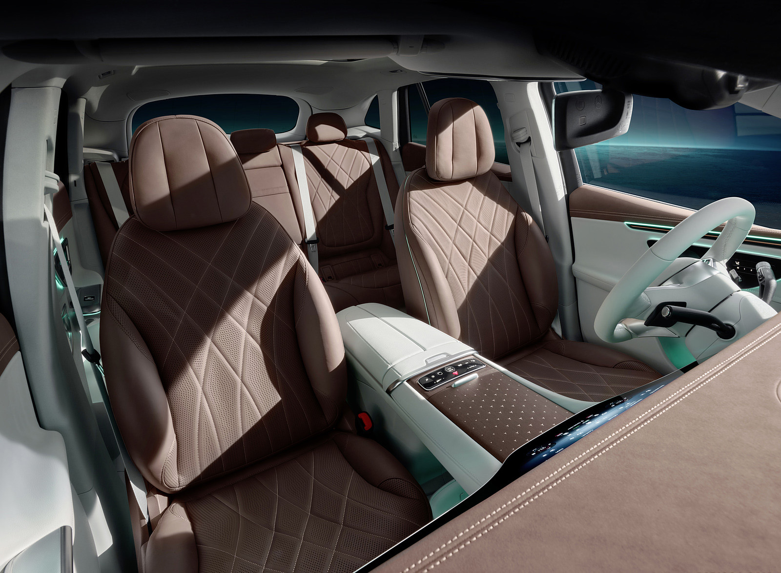 2023 Mercedes-Benz EQE SUV AMG Line Night Package (Color: Velvet Brown Metallic) Interior Seats Wallpapers #52 of 52