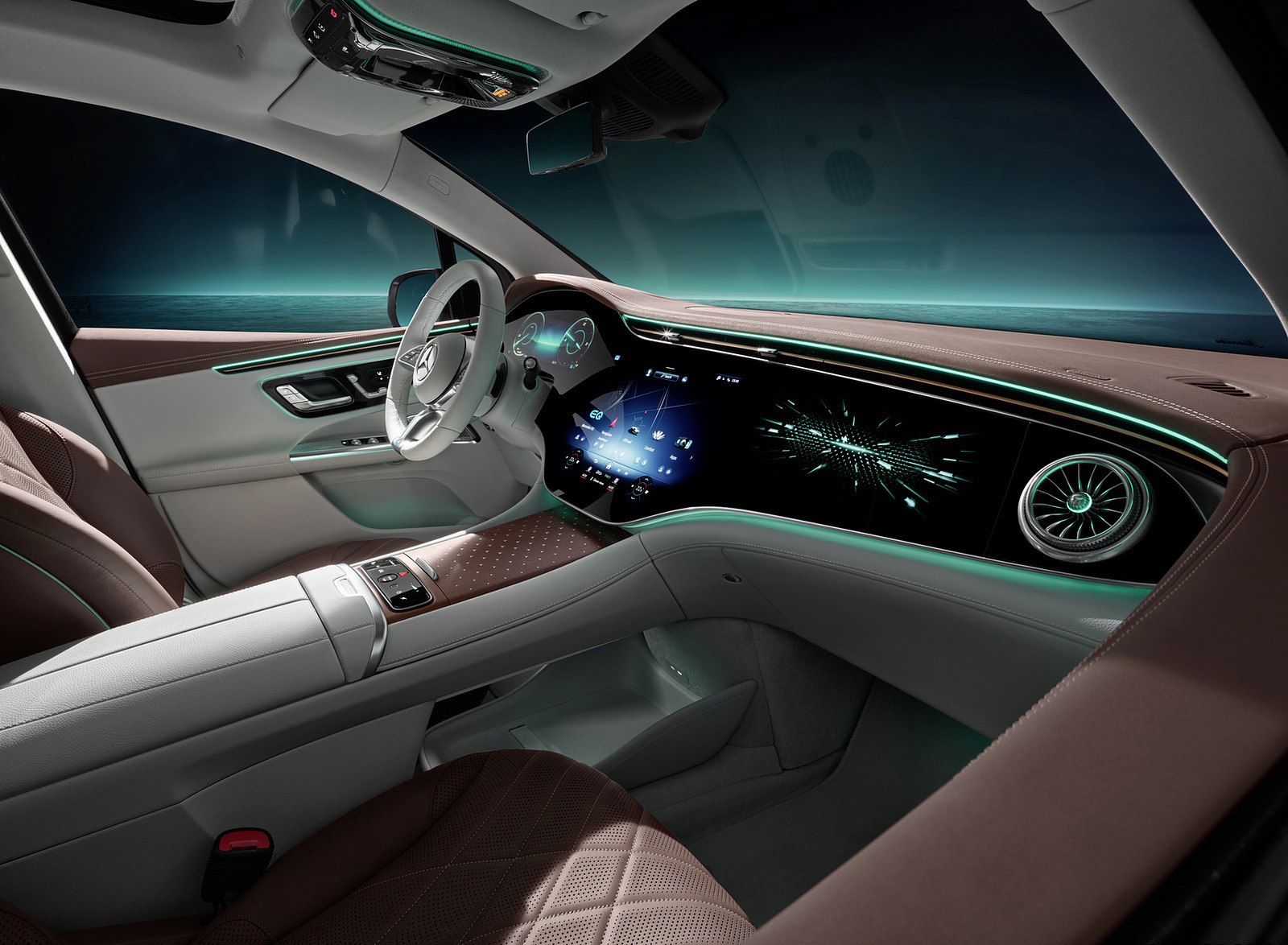 2023 Mercedes-Benz EQE SUV AMG Line Night Package (Color: Velvet Brown Metallic) Interior Wallpapers #49 of 52