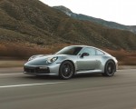 2023 Porsche 911 Carrera T (Color: GT Silver Metallic) Front Three-Quarter Wallpapers 150x120