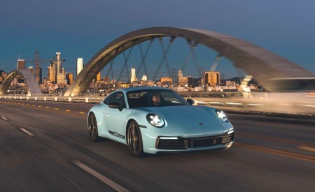 2023 Porsche 911 Carrera T (Color: Gulf Blue) Front Three-Quarter Wallpapers 450x275 (110)