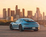 2023 Porsche 911 Carrera T (Color: Gulf Blue) Rear Three-Quarter Wallpapers 150x120