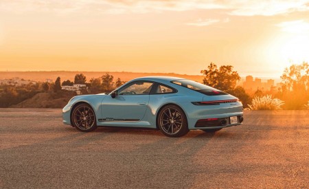2023 Porsche 911 Carrera T (Color: Gulf Blue) Rear Three-Quarter Wallpapers 450x275 (126)