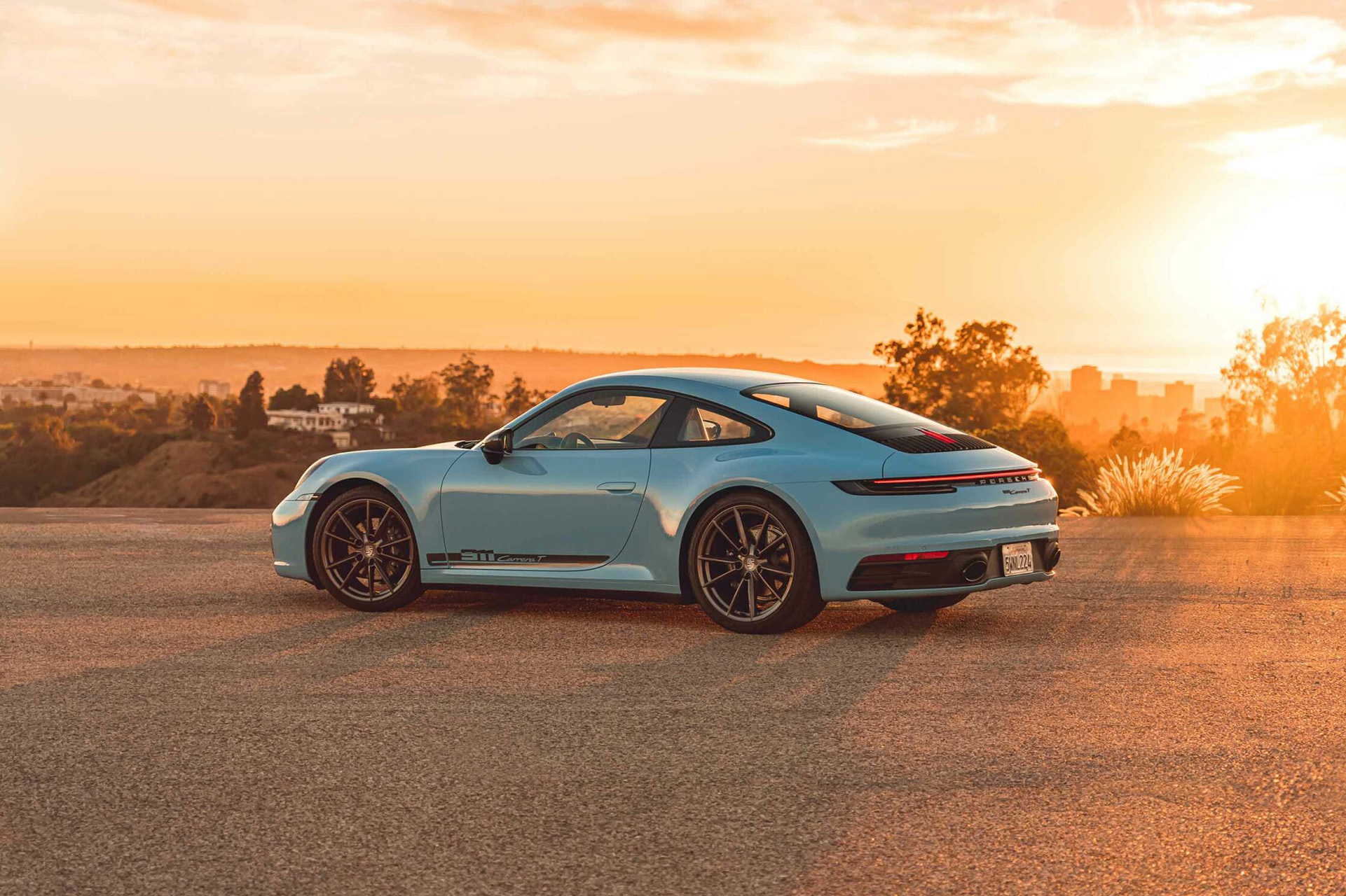 2023 Porsche 911 Carrera T (Color: Gulf Blue) Rear Three-Quarter Wallpapers #126 of 192