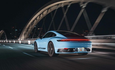 2023 Porsche 911 Carrera T (Color: Gulf Blue) Rear Three-Quarter Wallpapers 450x275 (116)