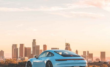 2023 Porsche 911 Carrera T (Color: Gulf Blue) Rear Three-Quarter Wallpapers 450x275 (121)