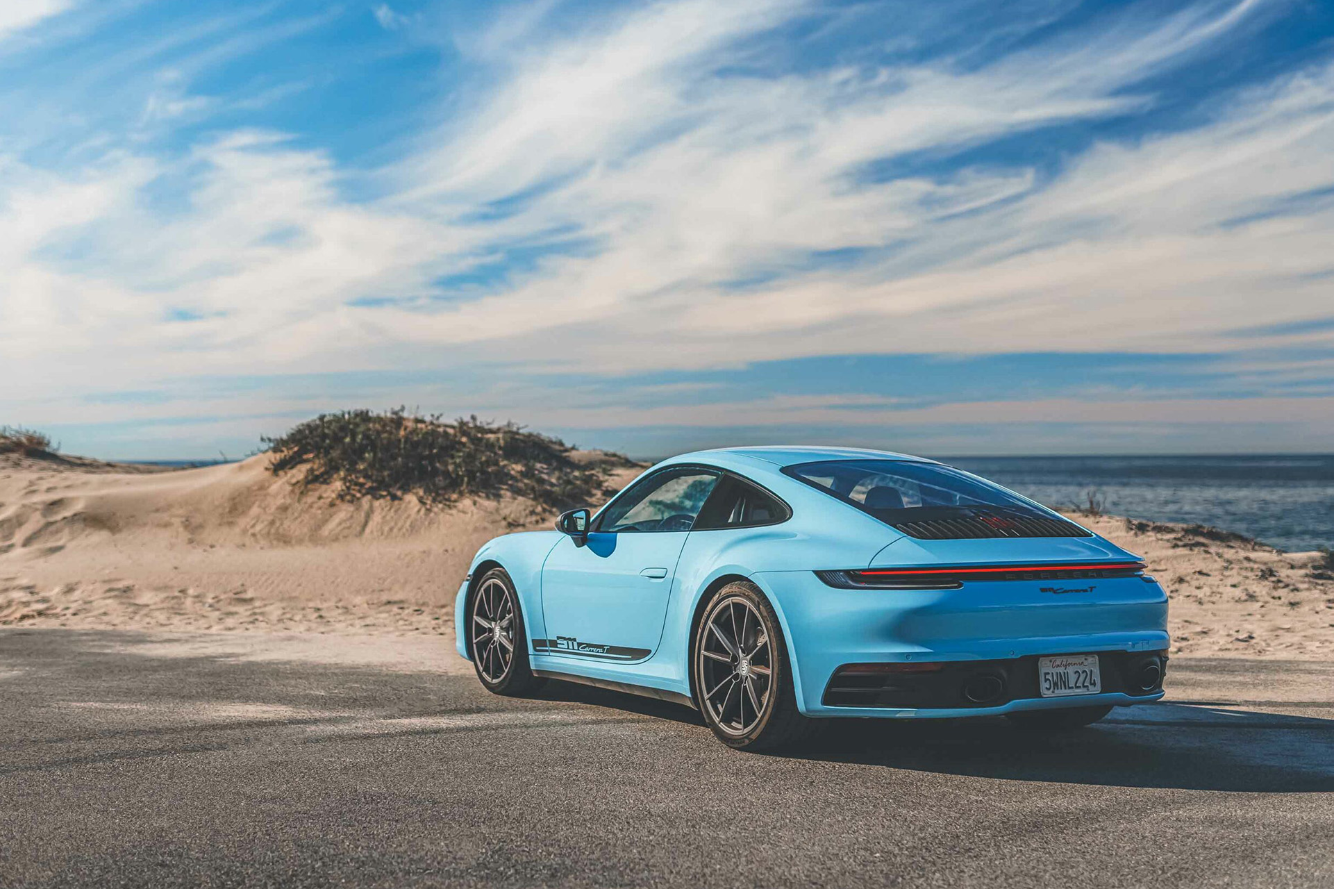 2023 Porsche 911 Carrera T (Color: Gulf Blue) Rear Three-Quarter Wallpapers #122 of 192