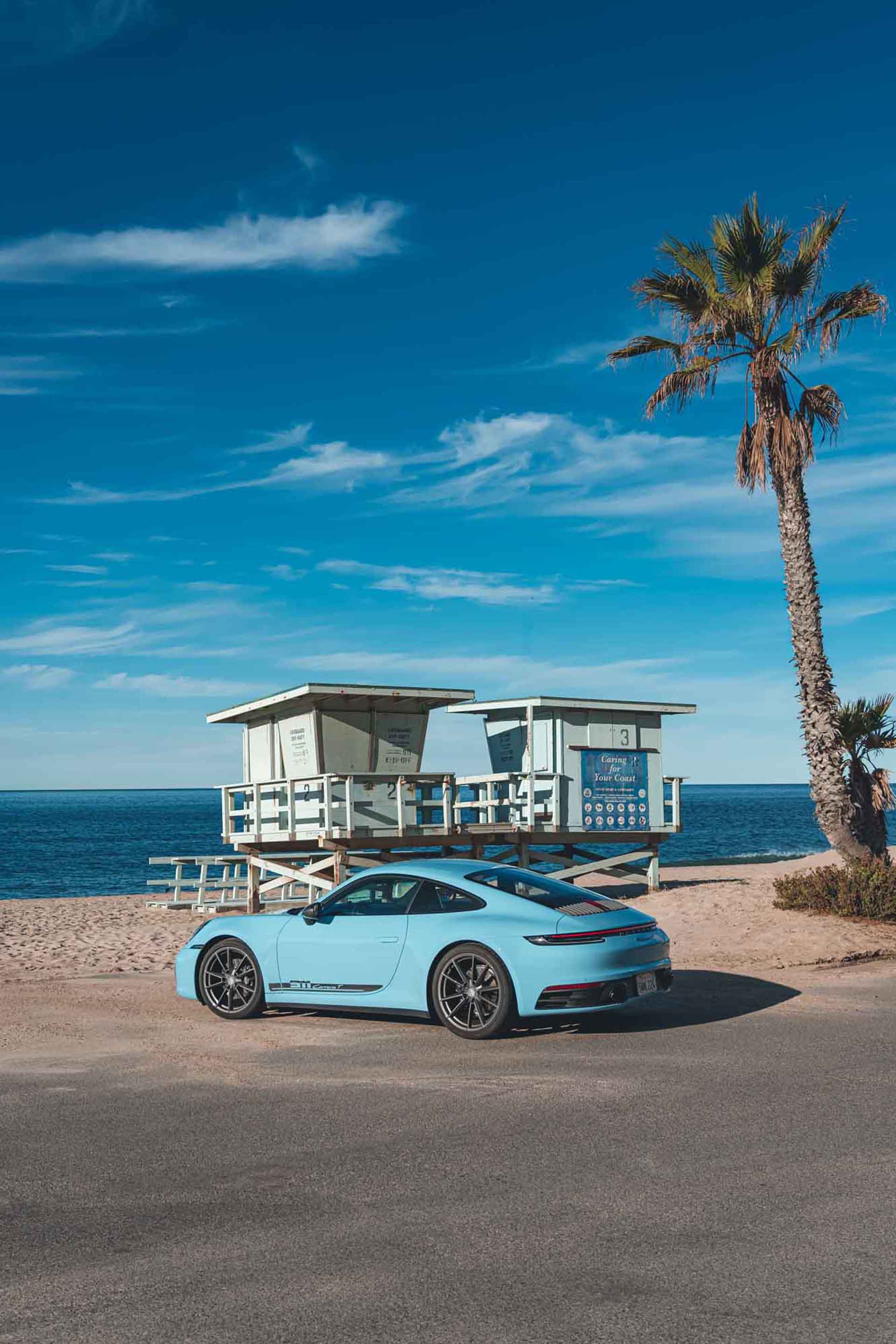 2023 Porsche 911 Carrera T (Color: Gulf Blue) Rear Three-Quarter Wallpapers #129 of 192