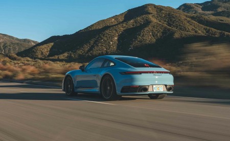 2023 Porsche 911 Carrera T (Color: Gulf Blue) Rear Three-Quarter Wallpapers 450x275 (100)