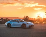 2023 Porsche 911 Carrera T (Color: Gulf Blue) Side Wallpapers 150x120