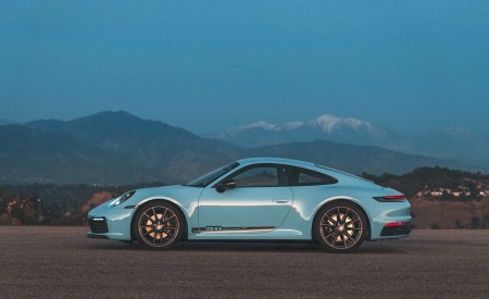 2023 Porsche 911 Carrera T (Color: Gulf Blue) Side Wallpapers 450x275 (124)