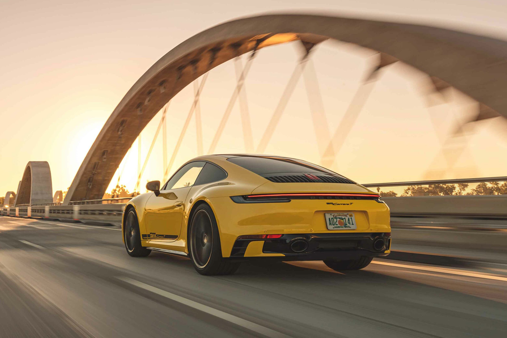 2023 Porsche 911 Carrera T (Color: Racing Yellow) Rear Three-Quarter Wallpapers #35 of 192