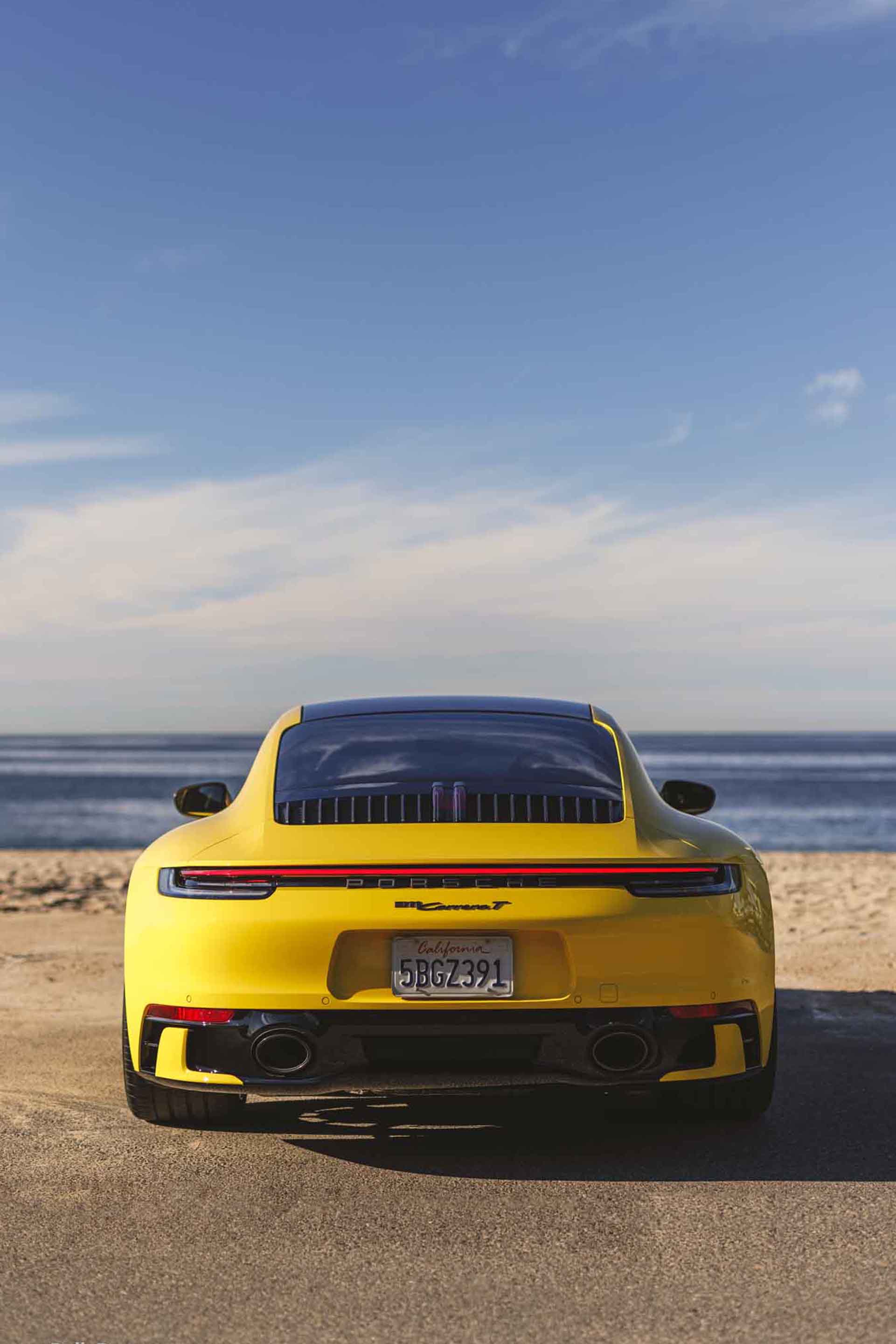2023 Porsche 911 Carrera T (Color: Racing Yellow) Rear Wallpapers #65 of 192