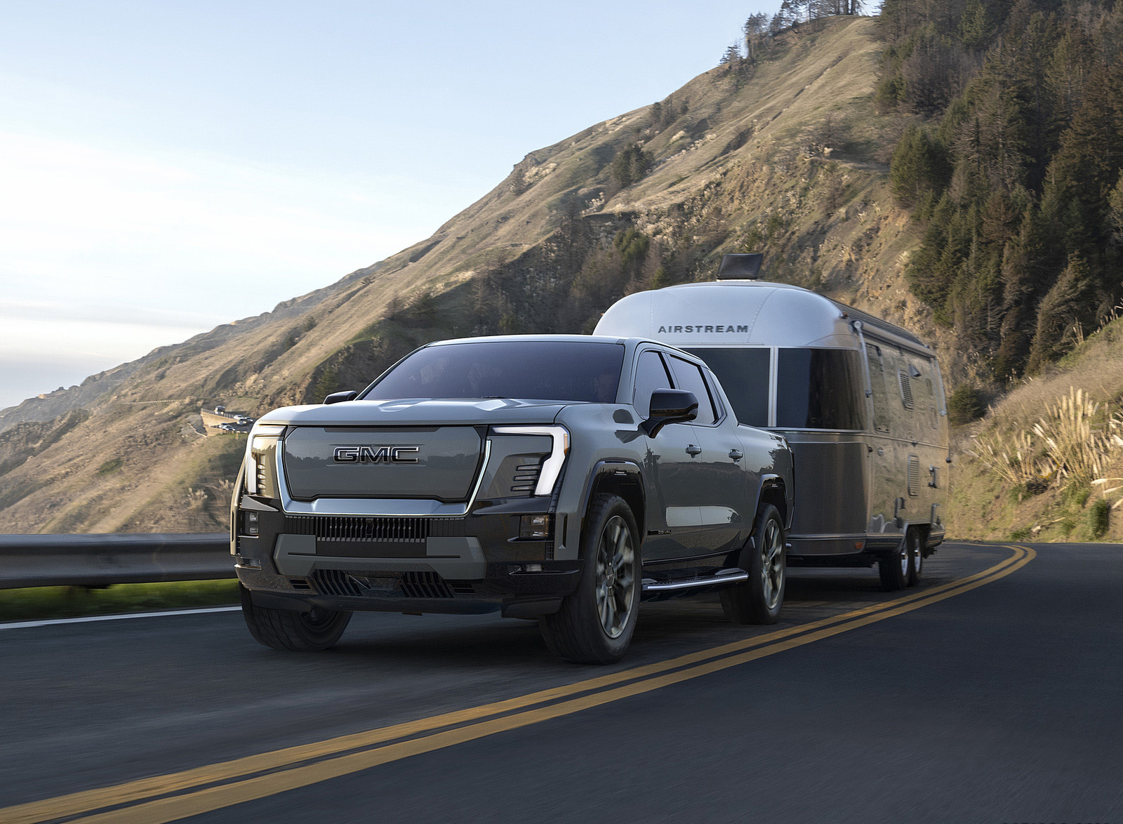 2024 GMC Sierra EV Denali Edition 1 Front Three-Quarter Wallpapers (1). Download Wallpaper