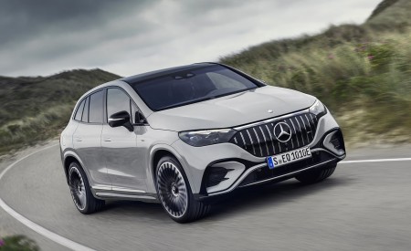 2024 Mercedes-AMG EQE 53 4MATIC+ SUV (Color: MANUFAKTUR Alpine Grey Solid) Front Three-Quarter Wallpapers 450x275 (8)