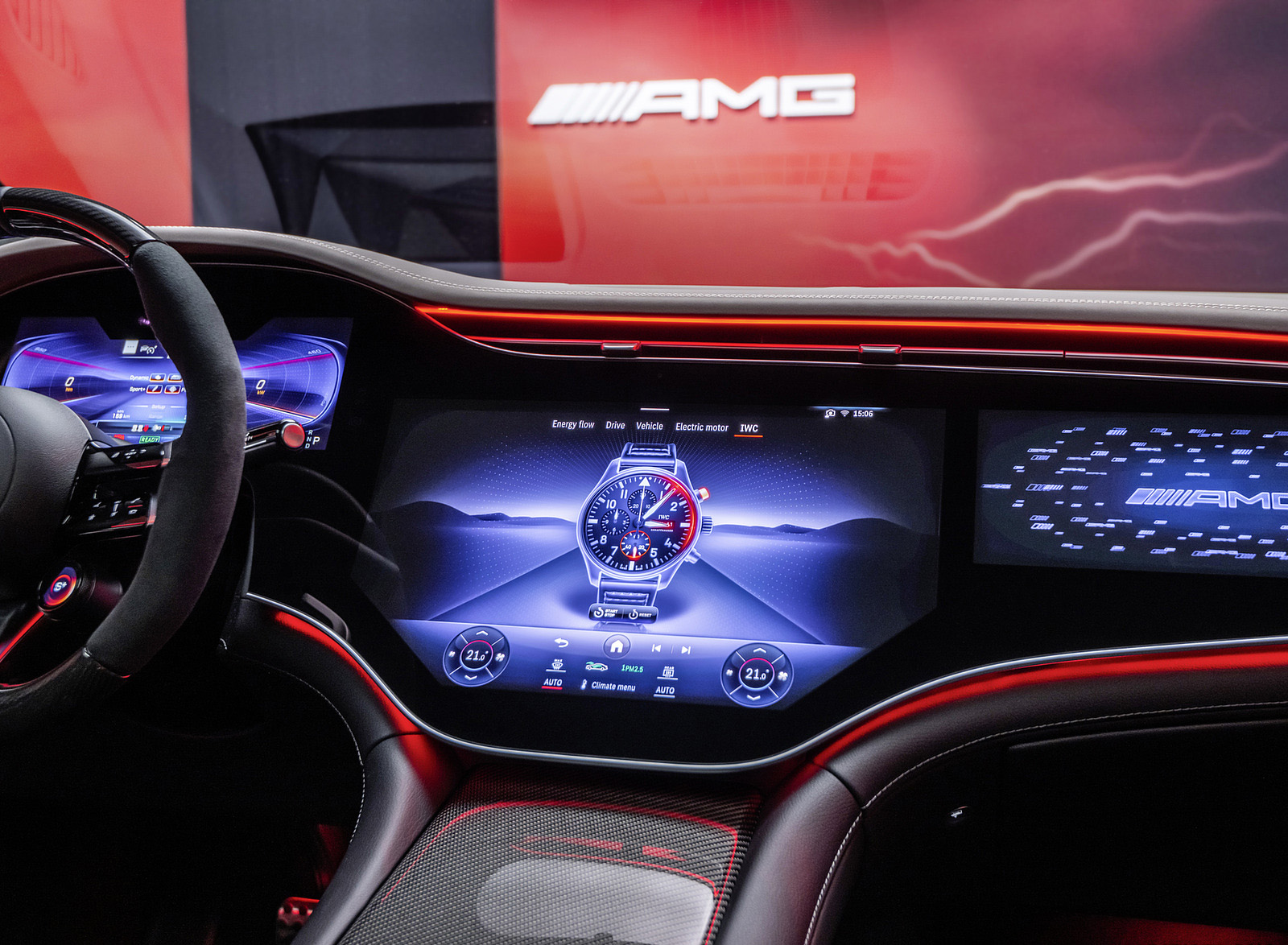 2024 Mercedes-AMG EQE 53 4MATIC+ SUV (Color: Sodalite Blue) Central Console Wallpapers #46 of 59