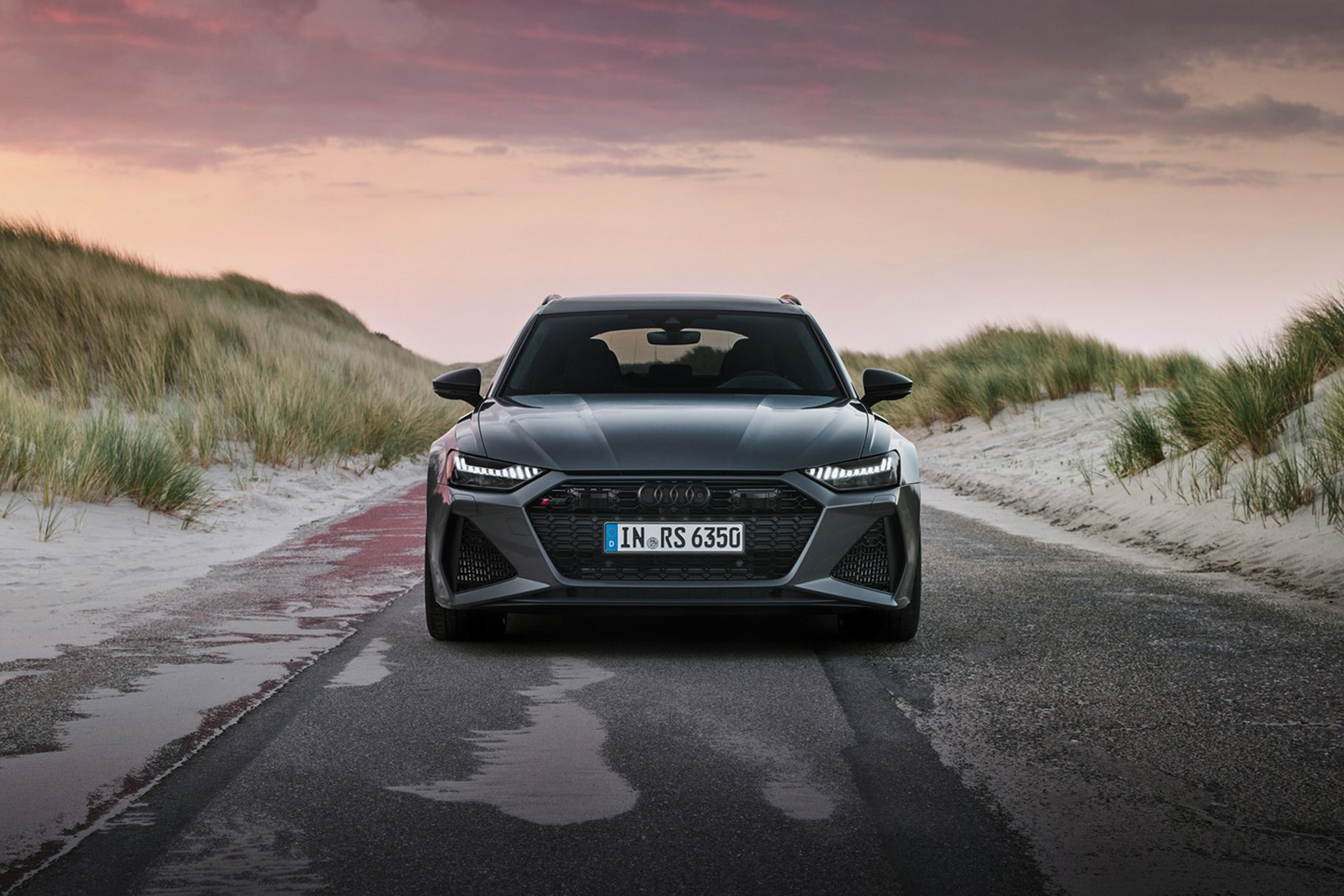 2023 Audi RS6 Avant Performance (Color: Nimbus Grey in Pearl Effect) Front Wallpapers (10)