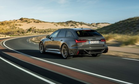 2023 Audi RS6 Avant Performance (Color: Nimbus Grey in Pearl Effect) Rear Three-Quarter Wallpapers 450x275 (7)