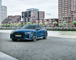 2023 Audi RS7 Sportback Performance (Color: Ascari Blue Matt) Front Three-Quarter Wallpapers 150x120