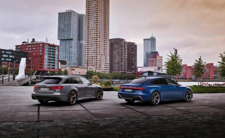 2023 Audi RS7 Sportback Performance (Color: Ascari Blue Matt) and Audi RS 6 Avant Performance Wallpapers 450x275 (61)