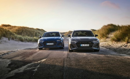 2023 Audi RS7 Sportback Performance (Color: Ascari Blue Matt) and Audi RS 6 Avant Performance Wallpapers 450x275 (39)