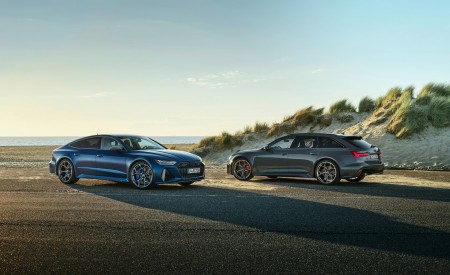 2023 Audi RS7 Sportback Performance (Color: Ascari Blue Matt) and Audi RS 6 Avant Performance Wallpapers 450x275 (40)