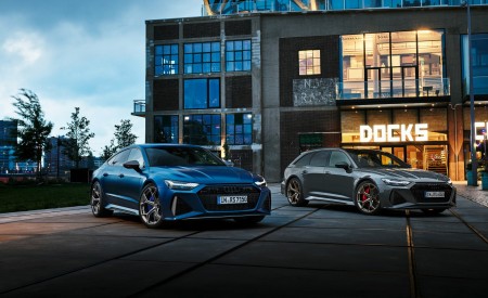 2023 Audi RS7 Sportback Performance (Color: Ascari Blue Matt) and Audi RS 6 Avant Performance Wallpapers 450x275 (70)
