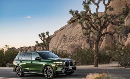 2023 BMW X7 M60i xDrive (Color: Verde Ermes; US-Spec) Front Three-Quarter Wallpapers 450x275 (205)