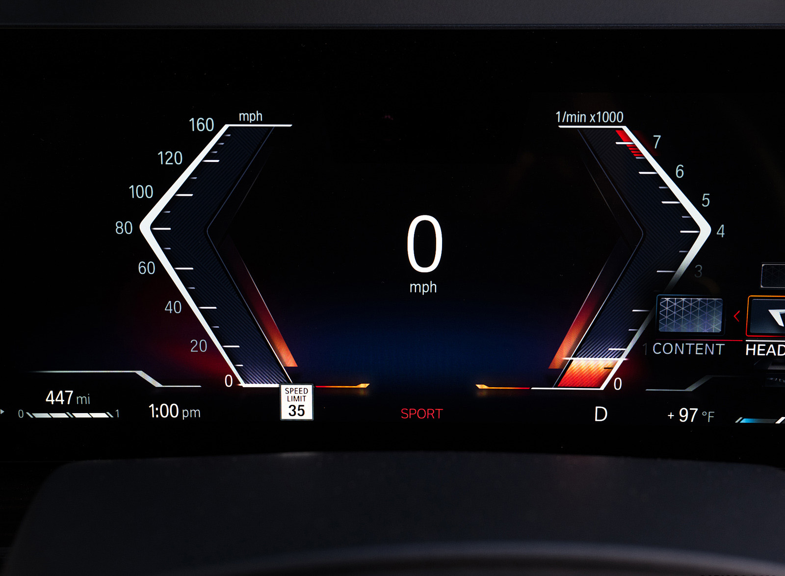 2023 BMW X7 xDrive 40i (Color: Blue Ridge Mountain; US-Spec) Digital Instrument Cluster Wallpapers #82 of 239