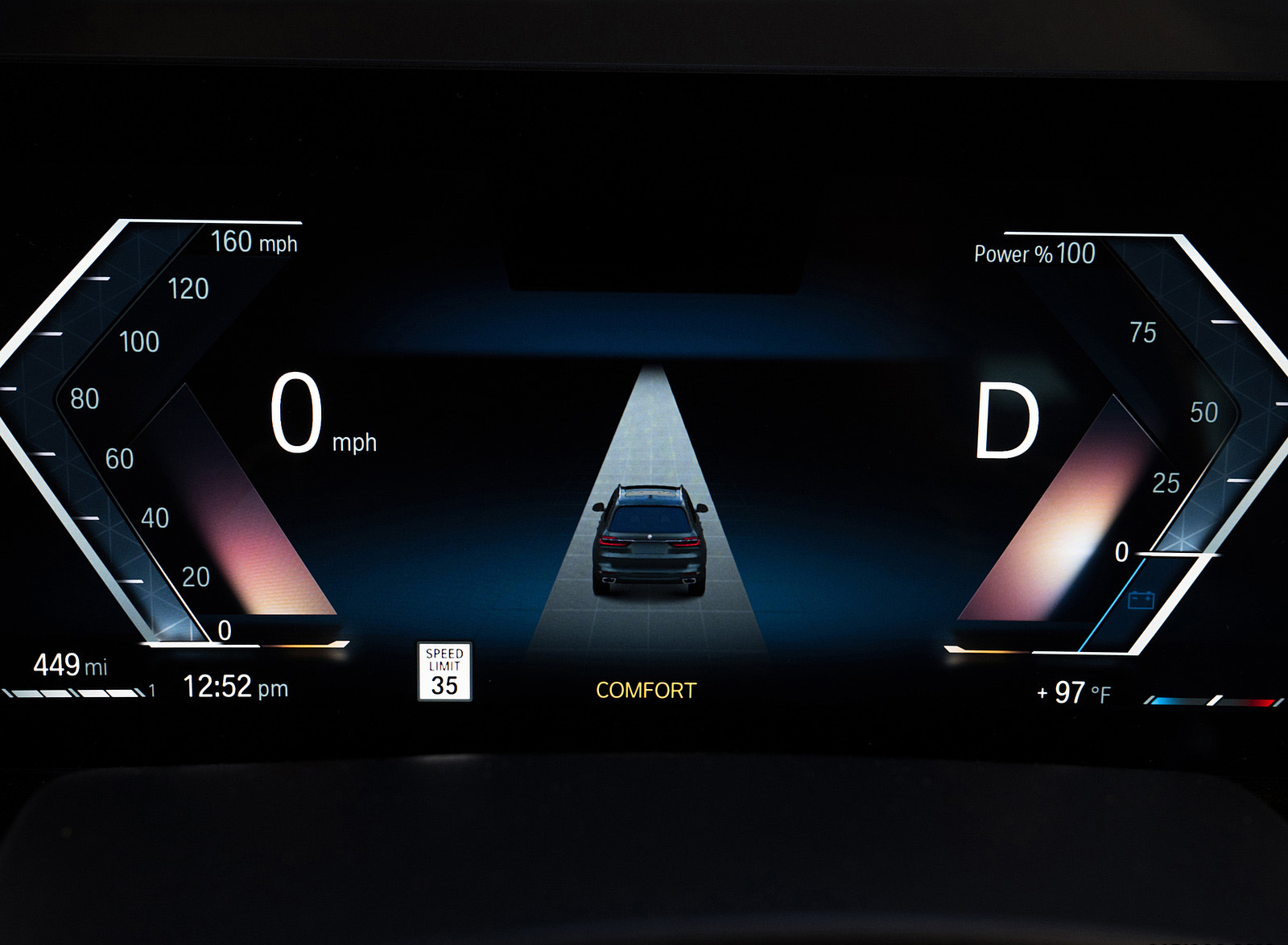2023 BMW X7 xDrive 40i (Color: Blue Ridge Mountain; US-Spec) Digital Instrument Cluster Wallpapers #91 of 239