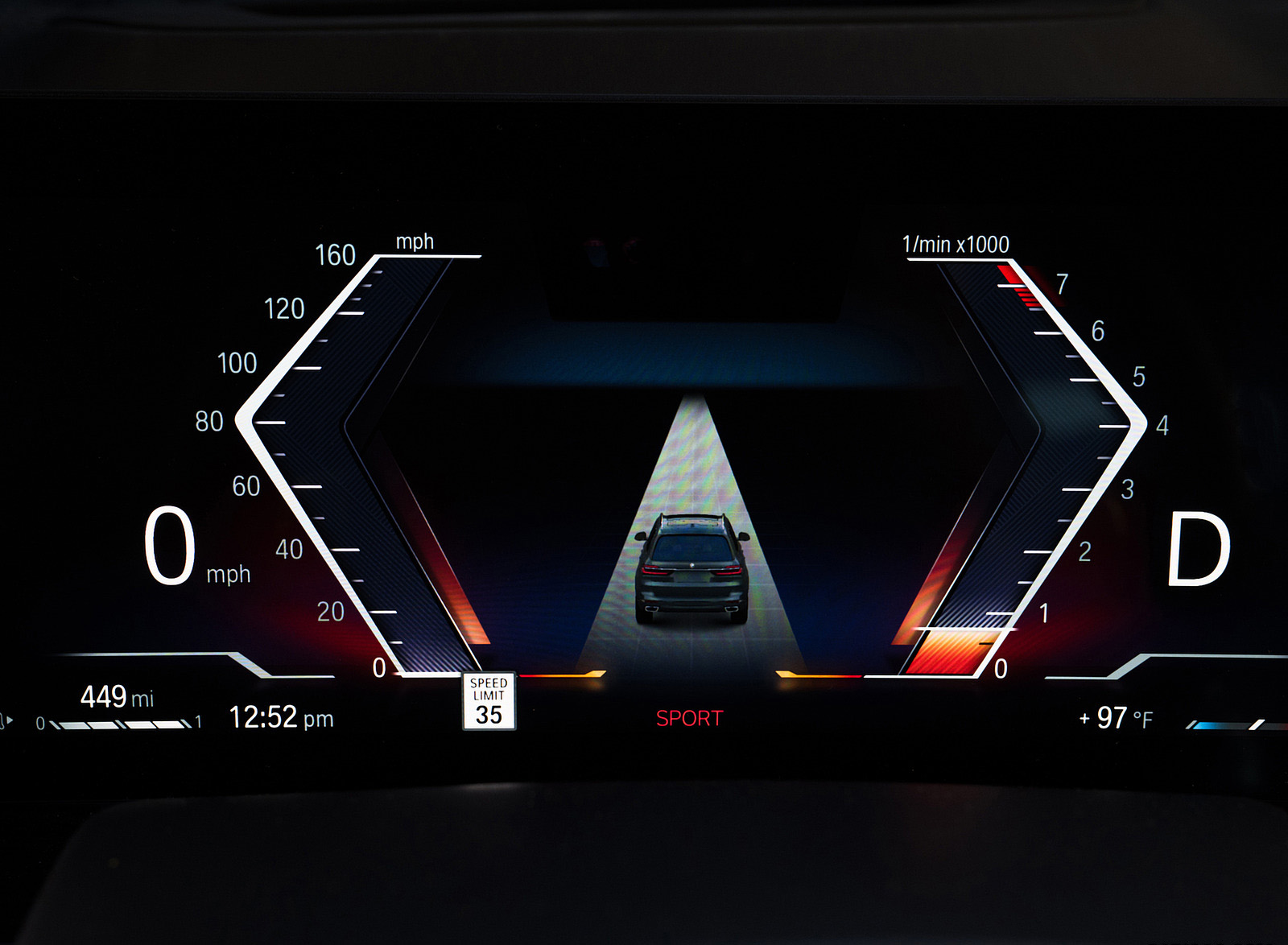 2023 BMW X7 xDrive 40i (Color: Blue Ridge Mountain; US-Spec) Digital Instrument Cluster Wallpapers #87 of 239