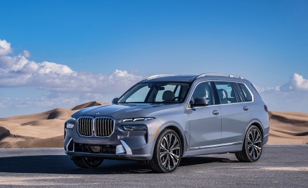 2023 BMW X7 xDrive 40i (Color: Sparkling Copper Grey; US-Spec) Front Three-Quarter Wallpapers 450x275 (143)