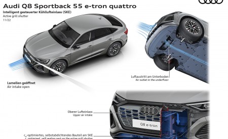 2024 Audi Q8 Sportback e-tron quattro Active grill shutter Wallpapers 450x275 (33)