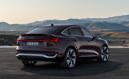 2024 Audi Q8 Sportback e-tron quattro (Color: Madeira Brown Metallic) Rear Three-Quarter Wallpapers 450x275 (19)