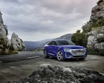 2024 Audi SQ8 Sportback e-tron quattro (Color: Ultra Blue Metallic) Front Three-Quarter Wallpapers 150x120