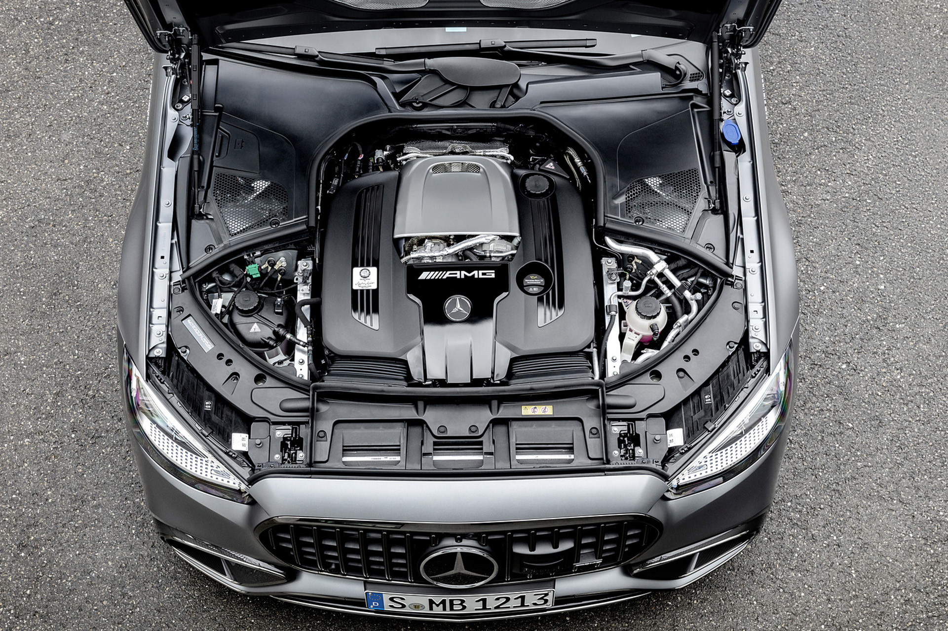 2023 Mercedes-AMG S 63 E PERFORMANCE (Color: MANUFAKTUR Selenite Grey Magno) Engine Wallpapers #47 of 161