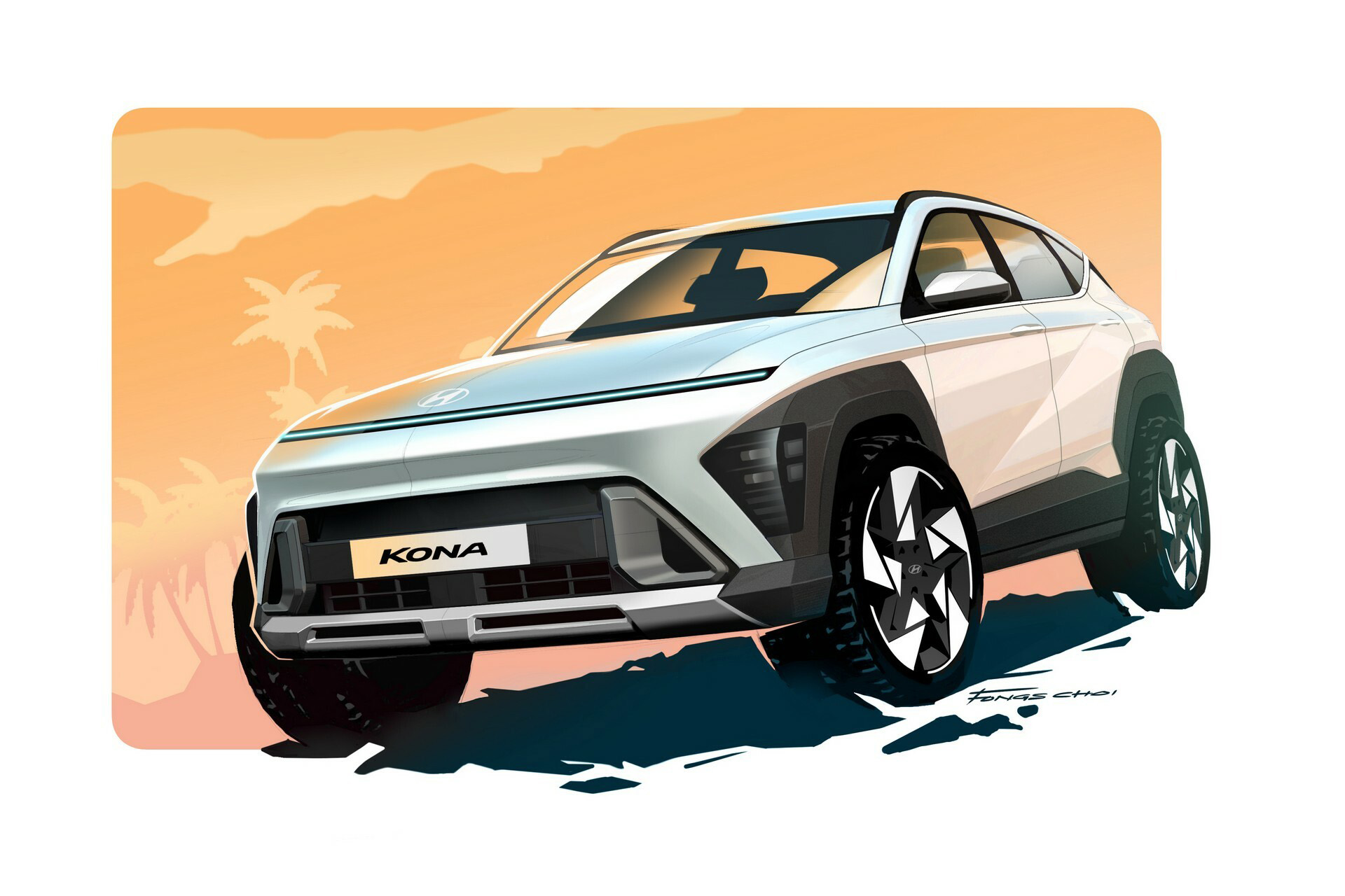 2024 Hyundai Kona Design Sketch Wallpapers #15 of 23