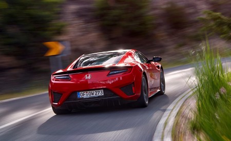 2017 Honda NSX (Euro-Spec) (Color: Curva Red) Rear Wallpapers 450x275 (4)