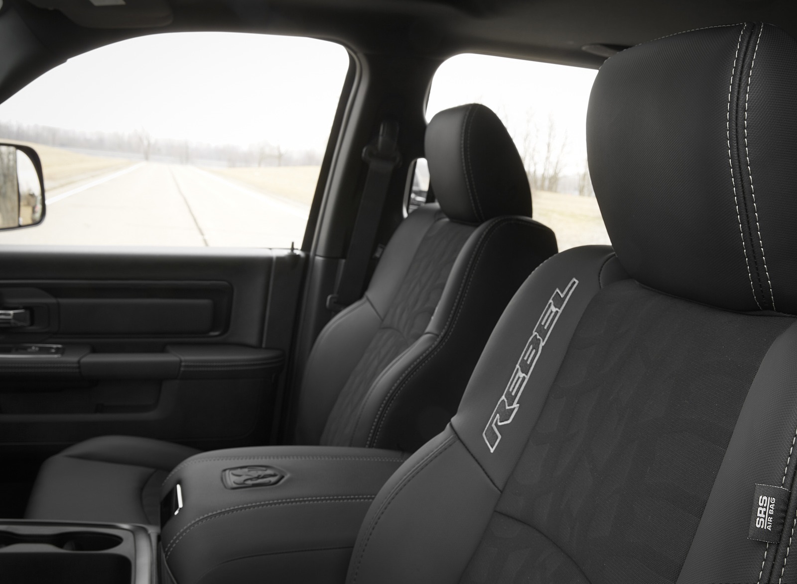 2017 Ram 1500 Rebel Blue Streak Interior Seats Wallpapers (11)