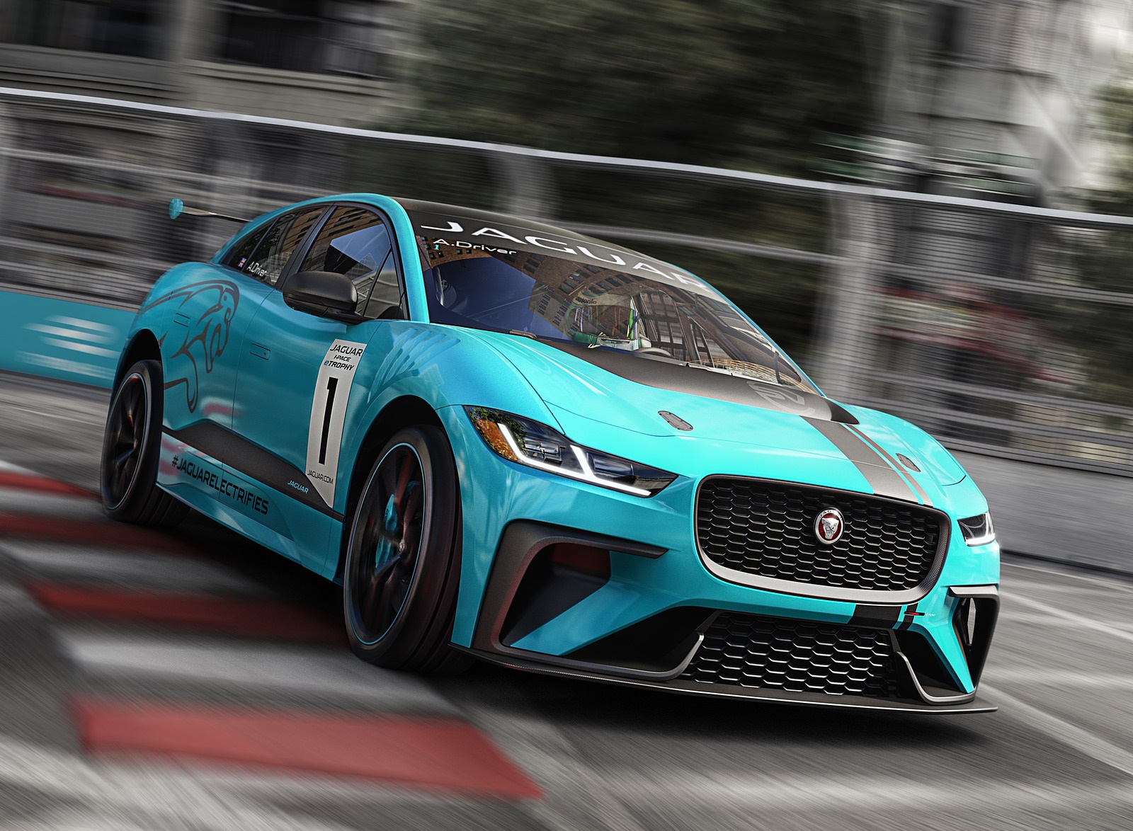 2018 Jaguar I-PACE eTROPHY Racecar Front Wallpapers (1)