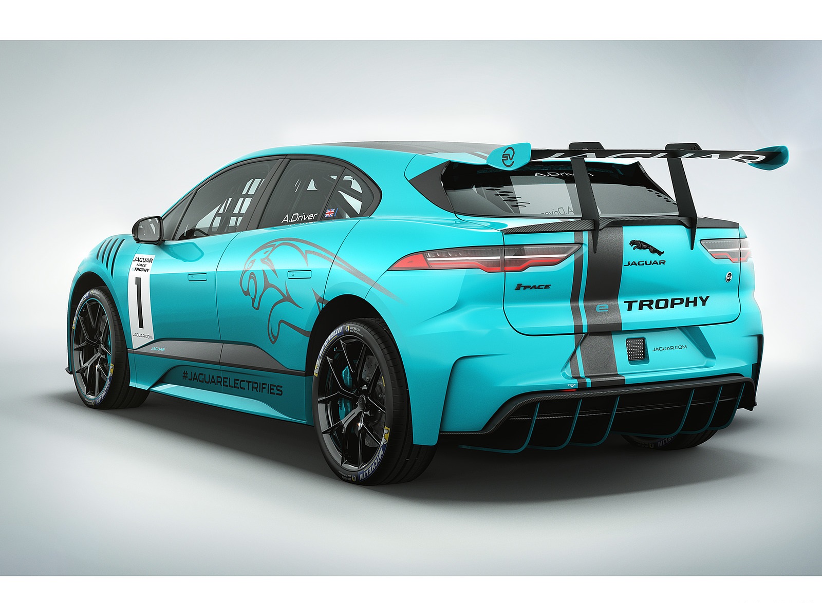 2018 Jaguar I-PACE eTROPHY Racecar Rear Three-Quarter Wallpapers (8)