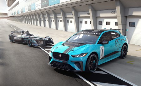 2018 Jaguar I-PACE eTROPHY Racecar and Formula E Front Three-Quarter Wallpapers 450x275 (5)