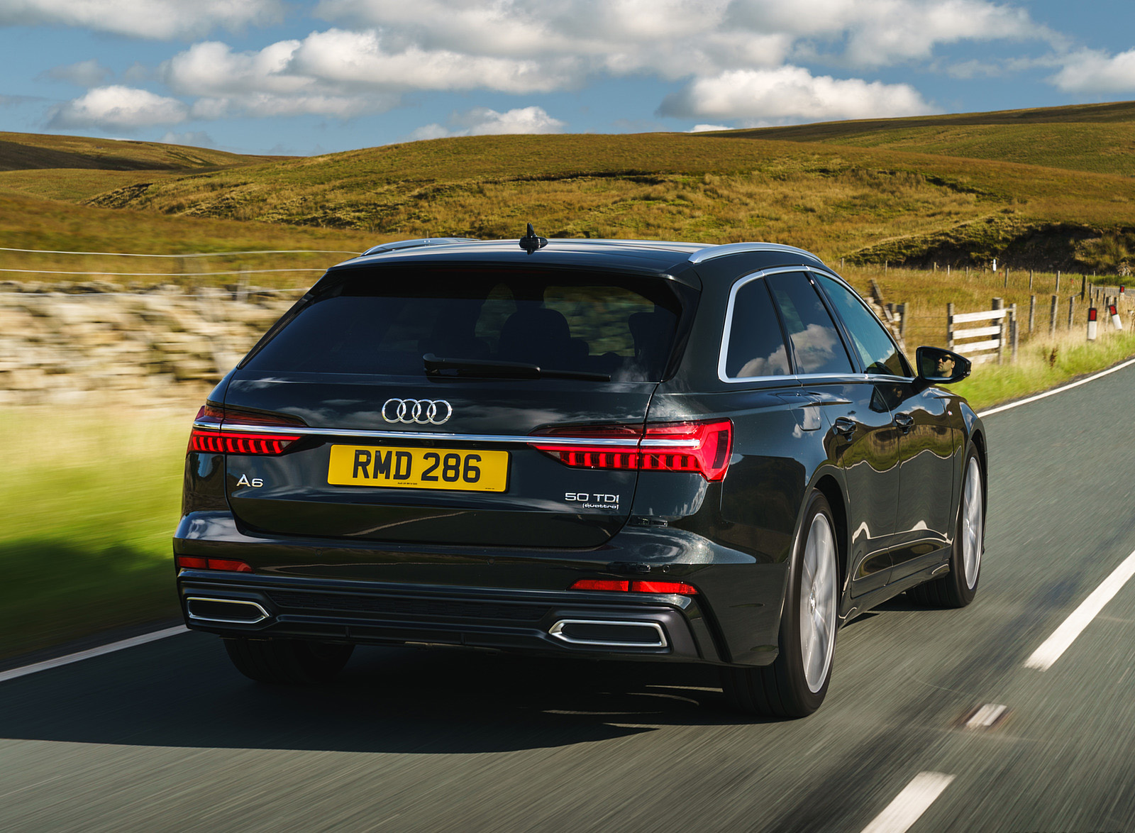 2019 Audi A6 Avant 50 TDI Quattro (UK-Spec) Rear Wallpapers (2)