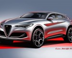 2018 Alfa Romeo Stelvio Design Sketch Wallpapers 150x120