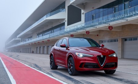 2018 Alfa Romeo Stelvio Quadrifoglio (Color: Rosso Competizione) Front Wallpapers 450x275 (47)