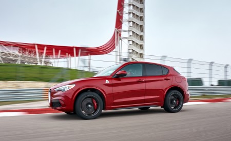 2018 Alfa Romeo Stelvio Quadrifoglio (Color: Rosso Competizione) Side Wallpapers 450x275 (53)