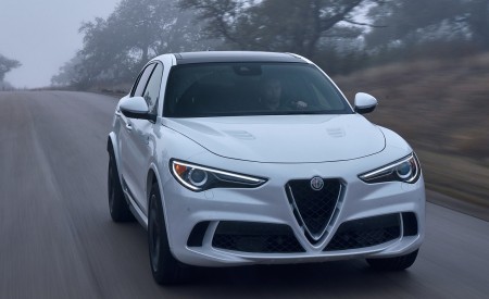 2018 Alfa Romeo Stelvio Quadrifoglio (Color: Trofeo White) Front Wallpapers 450x275 (22)