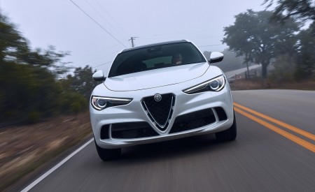 2018 Alfa Romeo Stelvio Quadrifoglio (Color: Trofeo White) Front Wallpapers 450x275 (19)