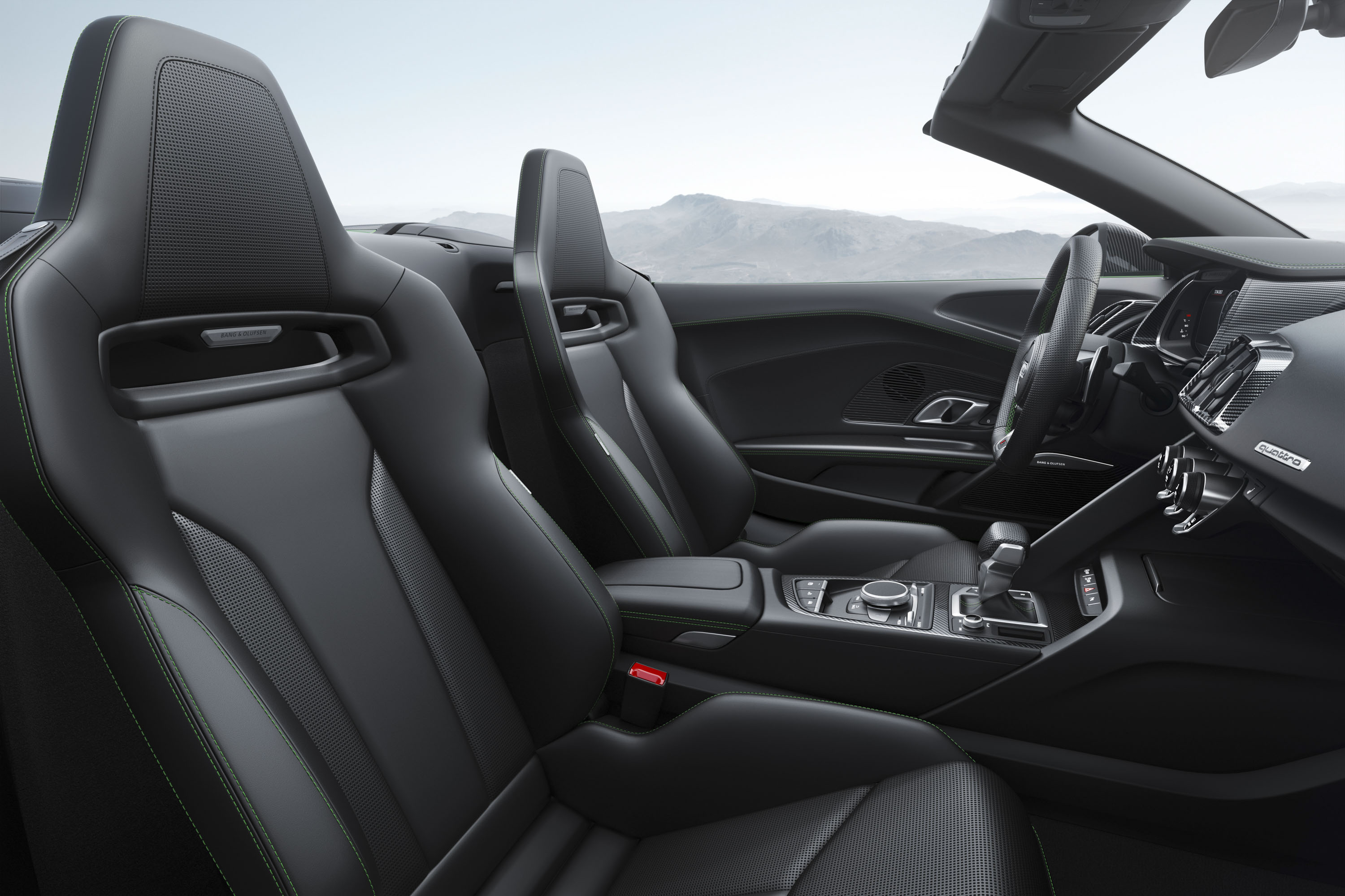 2018 Audi R8 Spyder V10 Plus (Color: Micrommata Green) Interior Seats Wallpapers (9)