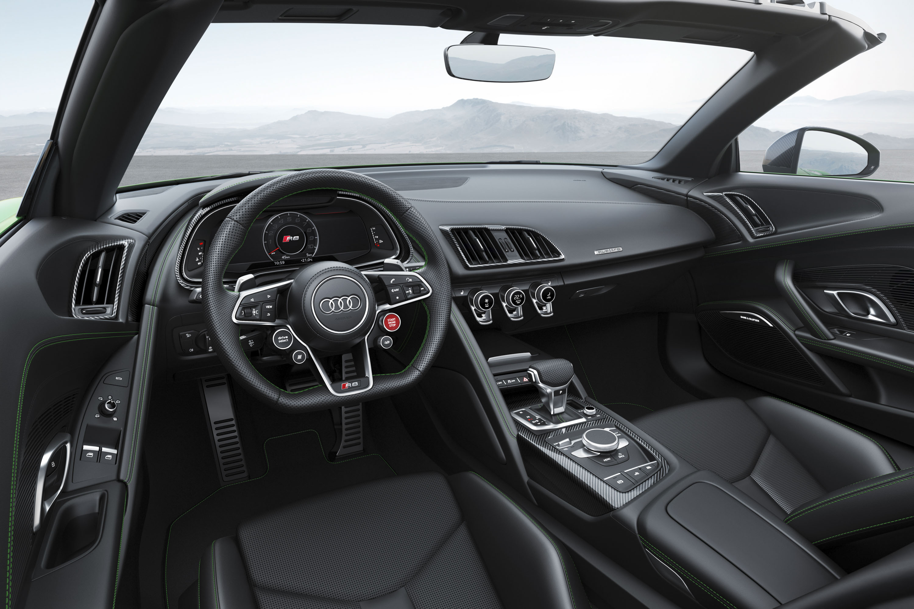2018 Audi R8 Spyder V10 plus (Color: Micrommata Green) Interior Wallpapers (10)